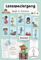 Vorschau - Arbeitsblätter - Lesespaziergang Sommer - Deckblatt