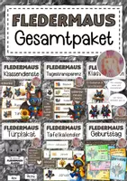 Vorschau - Arbeitsblätter - Fledermausklasse Materialpaket Klassentier Fledermaus - Deckblatt