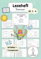 Vorschau - Arbeitsblätter - Sommer Leseheft - Deckblatt