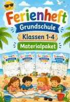 Vorschau - Unterrichtsreihen - Ferienhefte Grundschule Klasse 1-4 - Materialpaket - Deckblatt
