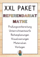 Vorschau - Stundenentwürfe - XXL MATHE MATERIALPAKET - Deckblatt