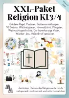 Vorschau - Arbeitsblätter - XXL-Paket Religion Klasse 3/4 – Zentrale Themen des Religionsunterrichts - Deckblatt