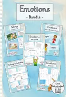 Vorschau - Stundenentwürfe - BUNDLE – Emotions & Feelings | Englisch Grundschule | komplette Unterrichtsreihe - Deckblatt