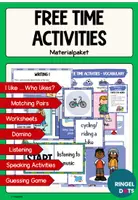Vorschau - Stationenlernen - Materialpaket Free Time Activities - Deckblatt