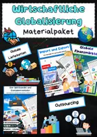 Vorschau - Arbeitsblätter - Wirtschaftliche Globalisierung: Welthandel, Import, Export, Lieferketten & Outsourcing - Deckblatt
