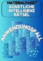 Vorschau - Arbeitsblätter - Künstliche Intelligenz Rätselmaterialpaket Use-Cases Themenfelder (1–8) Jg.8-11 / Weiterbildung - Deckblatt