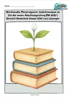 Vorschau - Arbeitsblätter - Wachsendes Materialpaket: Gedichtanalyse im Stil der neuen Abschlussprüfung BW 2027 - Deckblatt