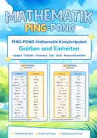 Vorschau - Arbeitsblätter - Größen und Einheiten umrechnen | Komplettpaket | Mathematik Ping-Pong - Deckblatt