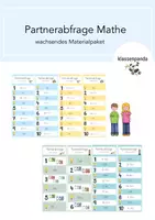 Vorschau - Spiele - Partnerabfrage Mathe Materialpaket (wachsend) - Deckblatt