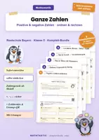Vorschau - Arbeitsblätter - Ganze Zahlen – das komplette Übungspaket für Klasse 5 - Deckblatt