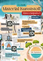 Vorschau - Unterrichtsreihen - Technik - Materialpaket Kunststoff Escapegame, Probearbeit, Kabelorganizer - Deckblatt