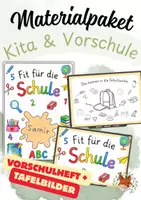 Vorschau - Mal- und Bastelvorlagen - Materialpaket: Fit für die Schule - für Kita, Vorschule und ABC-Klassen - Deckblatt