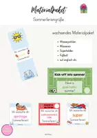 Vorschau - Anderer Materialtyp - Materialpaket - Sommerferiengrüße - Deckblatt