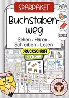 Vorschau - Unterrichtsreihen - Buchstabenweg Druckschrift Klasse 1 – Lesen & Schreiben lernen | Sparpaket - Deckblatt