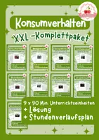 Vorschau - Stundenentwürfe - Konsumverhalten XXL-Komplettpaket | Ethik - Klasse 7-9. + Stundenverlaufsplan - Deckblatt