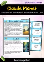 Vorschau - Arbeitsblätter - Claude Monet – Materialpaket Kunstunterricht | Impressionismus & Kunstgeschichte - Deckblatt