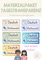 Vorschau - Präsentationen/Tafelbilder - Materialpaket: Stundenplan Visualisierung Wandtafel - Deckblatt