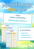 Vorschau - Arbeitsblätter - Paket Größen und Einheiten Sekundarstufe I | 3 Lernniveaus | Mathematik mit der Ping-Pong-Methode - Deckblatt