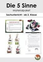 Vorschau - Arbeitsblätter - Die fünf Sinne des Menschen - experimentelle Unterrichtseinheit (ab 2. Klasse) - Deckblatt