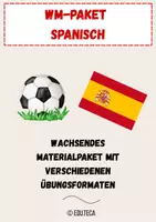Vorschau - Stundenentwürfe - Wachsendes Materialpaket: WM Spanisch - Deckblatt
