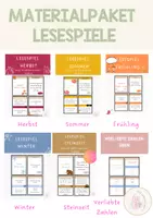 Vorschau - Arbeitsblätter - Materialpaket Lesespiele / Lesetraining Grundschule - Deckblatt