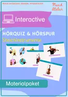 Vorschau - Arbeitsblätter - Hörspur & Hörquiz (interactive) Streichinstrumente - Materialpaket - Deckblatt