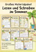 Vorschau - Stundenentwürfe - Materialpaket Sommer: Lesen & Schreiben (Kl. 1–4) | differenziert, strukturiert & sofort einsetzbar - Deckblatt