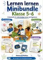 Vorschau - Arbeitsblätter - Lernen lernen Minibundle Klasse 5–6 - Deckblatt