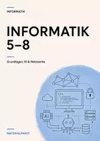 Vorschau - Stundenentwürfe - Informatik Klasse 5–8 – Algorithmen, Binärsystem, Netzwerke, KI & Kryptografie - Deckblatt