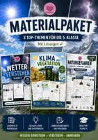 Vorschau - Arbeitsblätter - Materialpaket Geographie Klasse 5 - Klima, Wetter und Naturgefahren - Deckblatt