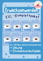 Vorschau - Stundenentwürfe - Erwachsenwerden, Freundschaft & Abgrenzung | XXL-Materialpaket Ethik Klasse 7–9 - Deckblatt