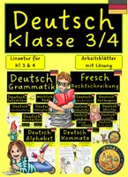Vorschau - Arbeitsblätter - Grammatik, Rechtschreibung, Zeichensetzung - Klasse 3 & 4 - Deckblatt