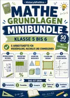 Vorschau - Arbeitsblätter - Mathe Grundlagen Minibundle Klasse 5 bis 6 - Deckblatt