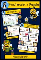 Vorschau - Poster - Ziel der Woche + Klassenregeln Materialpaket 🐝 | Bienenklasse | Klassentier Biene | Growth Mindset & Classroom Management - Deckblatt