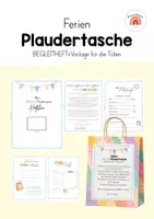 Vorschau - Arbeitsblätter - Materialpaket Ferienplaudertasche - Deckblatt