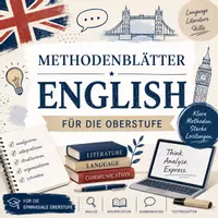 Vorschau - Merkblätter - Materialpaket - Methodenblätter Englisch (Sek II) – Analyse, Writing & Abitur - Deckblatt