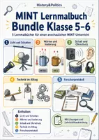 Vorschau - Arbeitsblätter - MINT Lernmalbuch Bundle Klasse 5–6 - Deckblatt