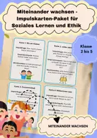 Vorschau - Aufgabenkarten - Materialpaket - Impulskarten für Soziales Lernen und Ethik - Deckblatt