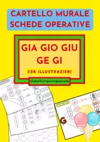 anteprima - Esercizi - IL SUONO G DOLCE (GIA GIO GIU GE GI) - CARTELLO MURALE E SCHEDE OPERATIVE - Pagina di copertina