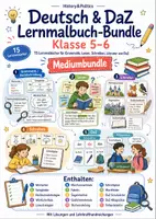Vorschau - Arbeitsblätter - Deutsch & DaZ Lernmalbuch-Bundle Klasse 5–6 - Deckblatt