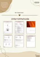 Vorschau - Stundenentwürfe - "Der Gasbrenner": Unterrichtsstunde (90 min) - Deckblatt