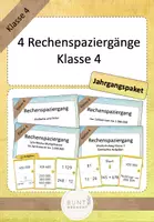 Vorschau - Stationenlernen - Rechenspaziergänge Klasse 4 - Deckblatt