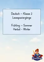 Vorschau - Arbeitsblätter - 4 Lesespaziergänge zu den Jahreszeiten für Klasse 2 - Deckblatt