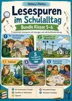 Vorschau - Arbeitsblätter - Lesespuren im Schulalltag – Bundle Klasse 5–6 - Deckblatt