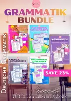 Vorschau - Unterrichtsreihen - Deutsche Grammatik BUNDLE A2-B2 DAF DAZ - Deckblatt