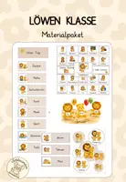 Vorschau - Mal- und Bastelvorlagen - Löwenklasse - Materialpaket - Deckblatt