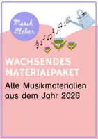 Vorschau - Arbeitsblätter - Mein wachsendes Musik-Materialpaket 2026 - Deckblatt
