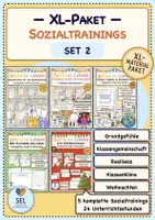 Vorschau - Stundenentwürfe - XL-Paket Sozialtrainings "Set 2": 5 Sozialtrainings (24 Unterrichtsstunden) / Soziales Lernen / Klasse 1-5 - Deckblatt