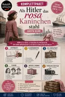 Vorschau - Unterrichtsreihen - Als Hitler das rosa Kaninchen stahl (Judith Kerr): Komplettpaket | Komplette Reihe: Lektüreheft, Klassenarbeiten, Exil-Kontextheft, Figuren, Motive & Film | Kl. 5–7 | sofort einsetzbar - Deckblatt