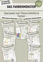 Vorschau - Stundenentwürfe - Komplettpaket "Das Farbenmonster" (Förderschule Geistige Entwicklung) - Deckblatt